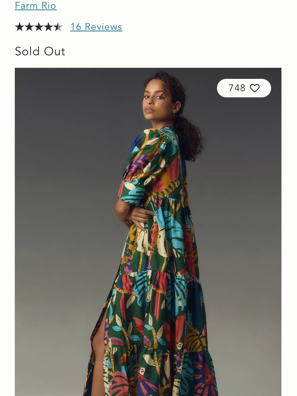 Farm Rio Anthropologie maxi dress - Picture 5 of 6